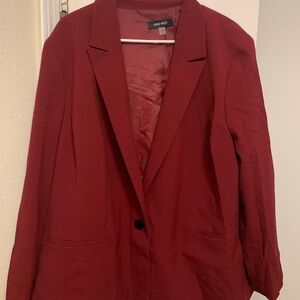 Nine West Deep Red Tailored Blazer